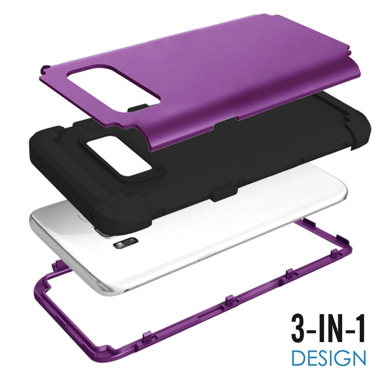 For Galaxy S8 Dropproof 3 in 1 No gap in the middle Silicone sleeve for mobile phone