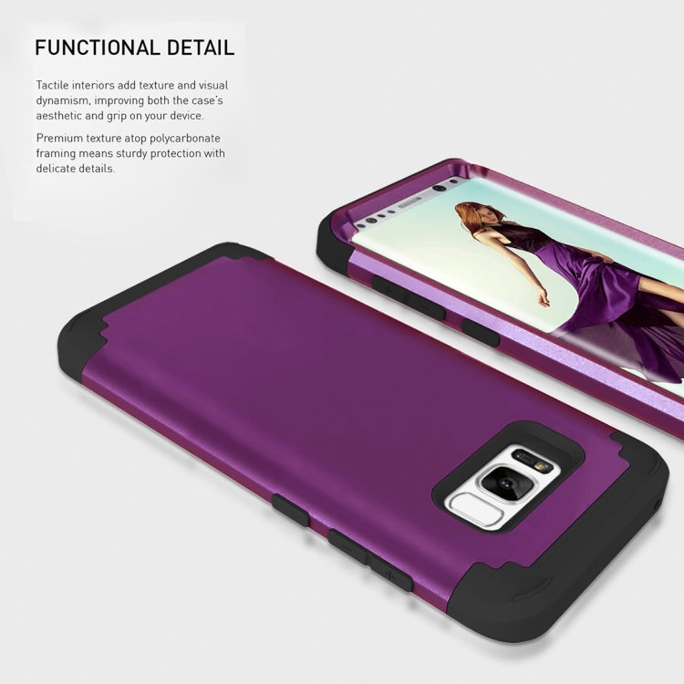 For Galaxy S8 Dropproof 3 in 1 No gap in the middle Silicone sleeve for mobile phone