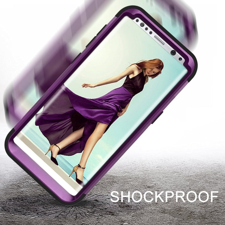 For Galaxy S8 Dropproof 3 in 1 No gap in the middle Silicone sleeve for mobile phone