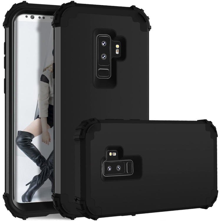 For Galaxy S9+ Dropproof 3 in 1 No Gap in the Middle Silicone Sleeve Protective Case