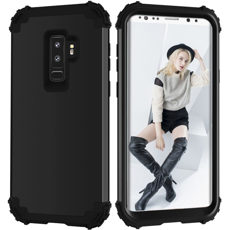 For Galaxy S9+ Dropproof 3 in 1 No Gap in the Middle Silicone Sleeve Protective Case