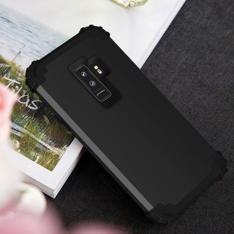 For Galaxy S9+ Dropproof 3 in 1 No Gap in the Middle Silicone Sleeve Protective Case