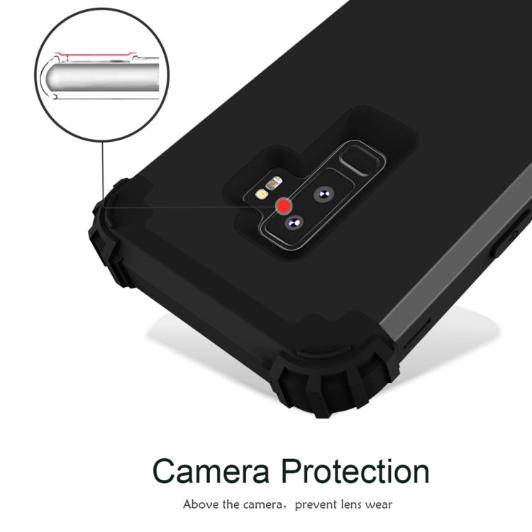 For Galaxy S9+ Dropproof 3 in 1 No Gap in the Middle Silicone Sleeve Protective Case