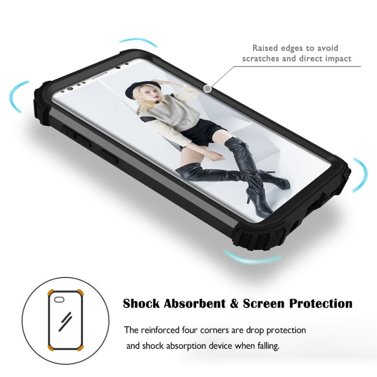 For Galaxy S9+ Dropproof 3 in 1 No Gap in the Middle Silicone Sleeve Protective Case