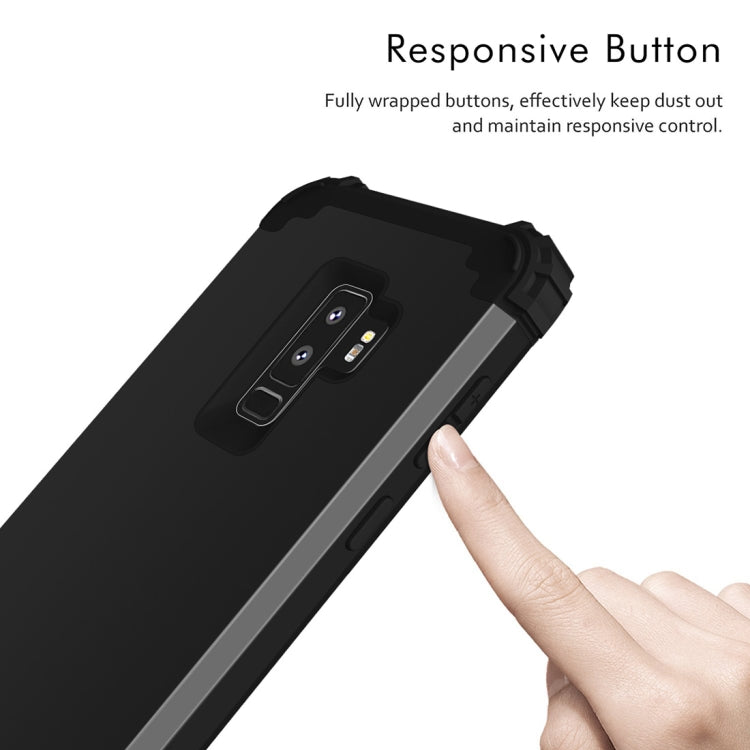 For Galaxy S9+ Dropproof 3 in 1 No Gap in the Middle Silicone Sleeve Protective Case