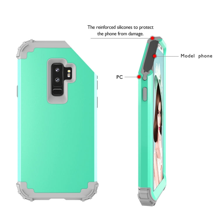 For Galaxy S9+ Dropproof 3 in 1 No Gap in the Middle Silicone Sleeve Protective Case