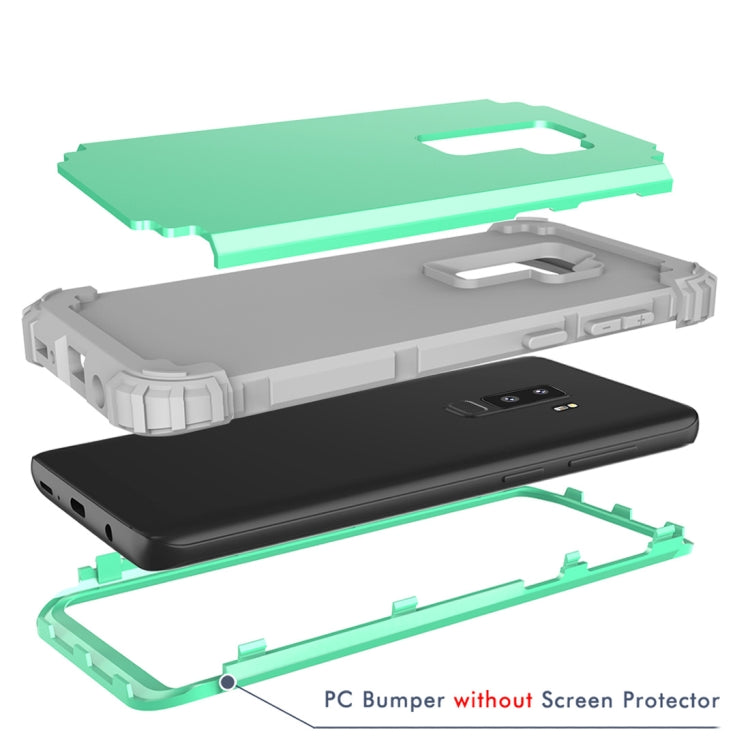 For Galaxy S9+ Dropproof 3 in 1 No Gap in the Middle Silicone Sleeve Protective Case