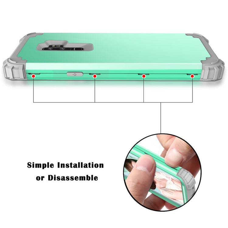 For Galaxy S9+ Dropproof 3 in 1 No Gap in the Middle Silicone Sleeve Protective Case
