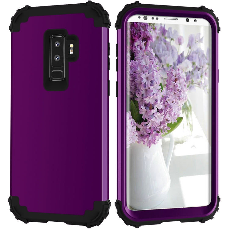For Galaxy S9+ Dropproof 3 in 1 No Gap in the Middle Silicone Sleeve Protective Case