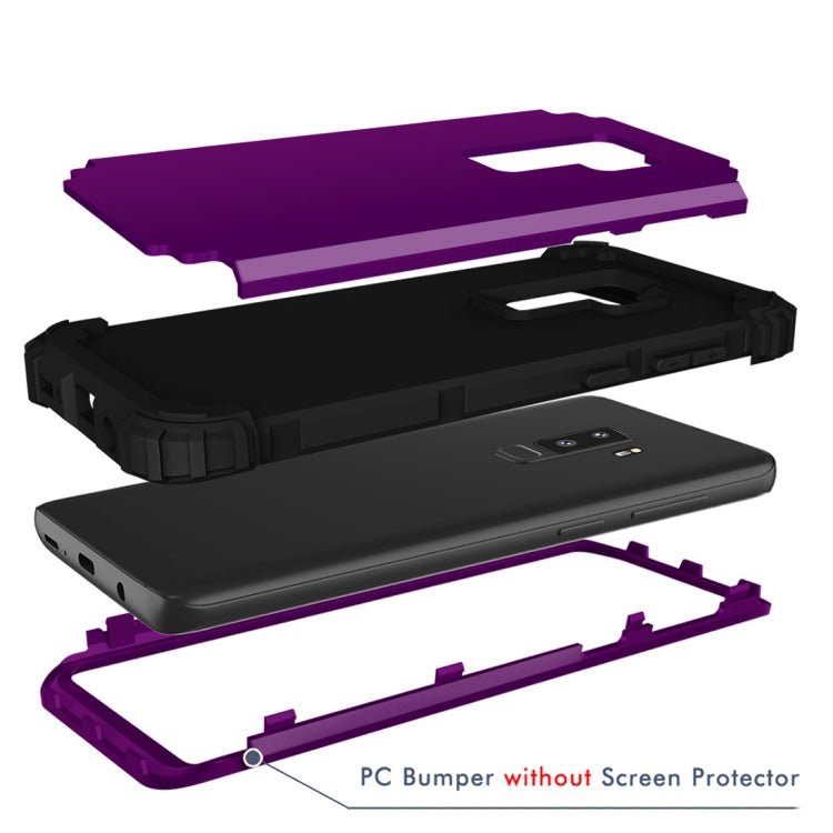 For Galaxy S9+ Dropproof 3 in 1 No Gap in the Middle Silicone Sleeve Protective Case