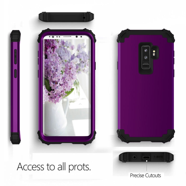 For Galaxy S9+ Dropproof 3 in 1 No Gap in the Middle Silicone Sleeve Protective Case