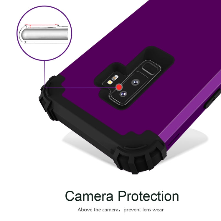 For Galaxy S9+ Dropproof 3 in 1 No Gap in the Middle Silicone Sleeve Protective Case