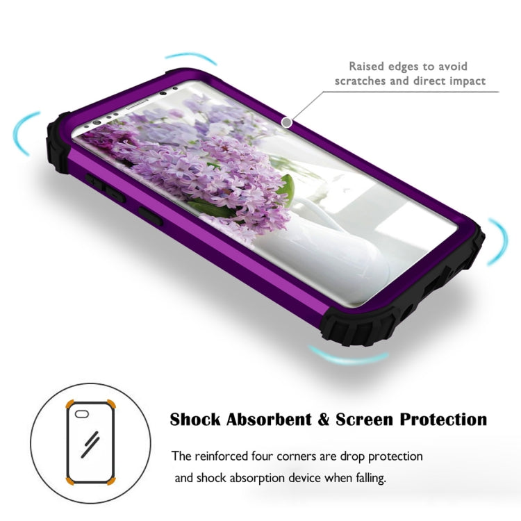 For Galaxy S9+ Dropproof 3 in 1 No Gap in the Middle Silicone Sleeve Protective Case