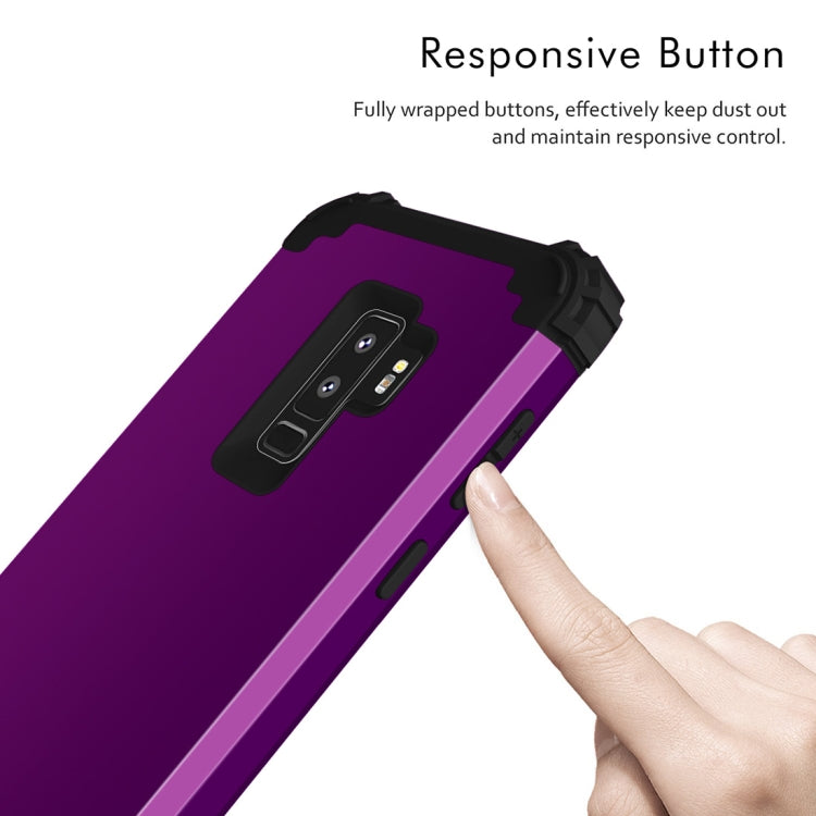 For Galaxy S9+ Dropproof 3 in 1 No Gap in the Middle Silicone Sleeve Protective Case