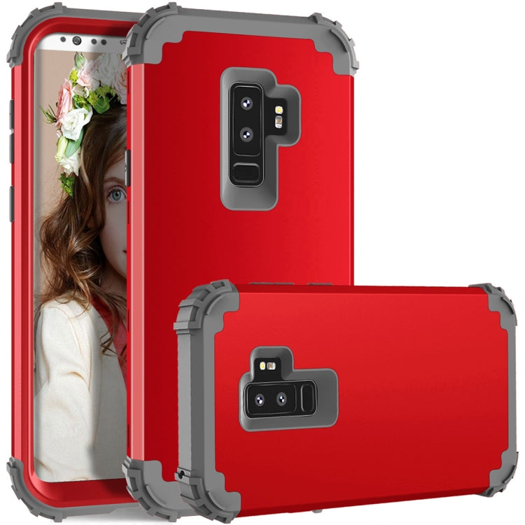 For Galaxy S9+ Dropproof 3 in 1 No Gap in the Middle Silicone Sleeve Protective Case