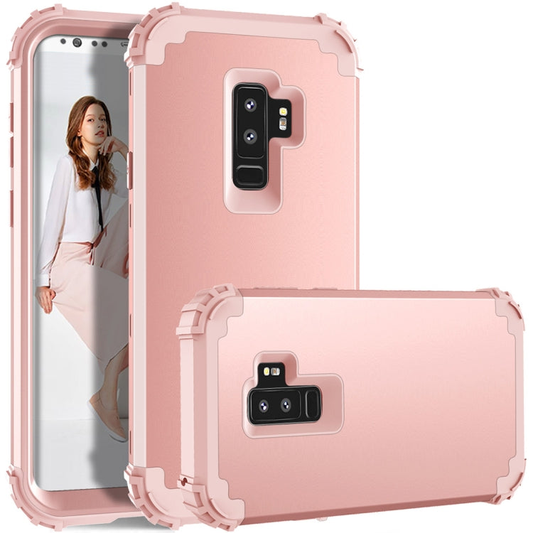 For Galaxy S9+ Dropproof 3 in 1 No Gap in the Middle Silicone Sleeve Protective Case