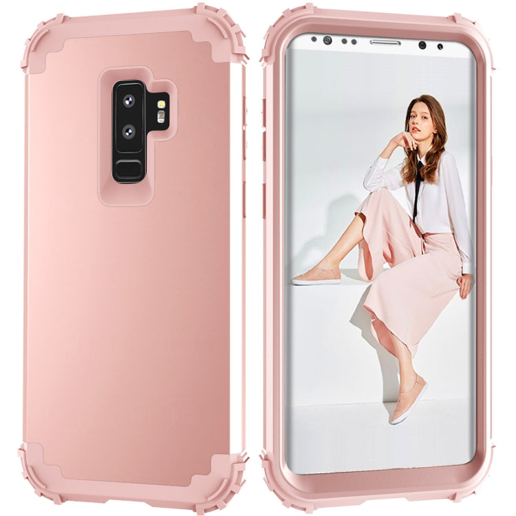 For Galaxy S9+ Dropproof 3 in 1 No Gap in the Middle Silicone Sleeve Protective Case