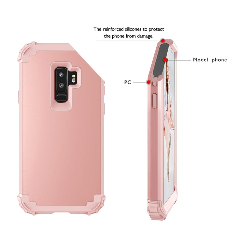 For Galaxy S9+ Dropproof 3 in 1 No Gap in the Middle Silicone Sleeve Protective Case