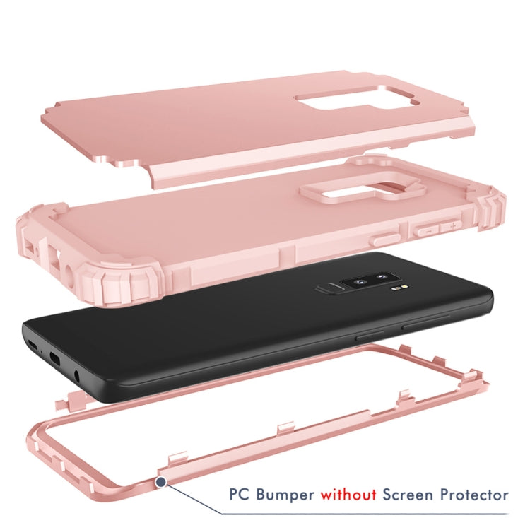For Galaxy S9+ Dropproof 3 in 1 No Gap in the Middle Silicone Sleeve Protective Case