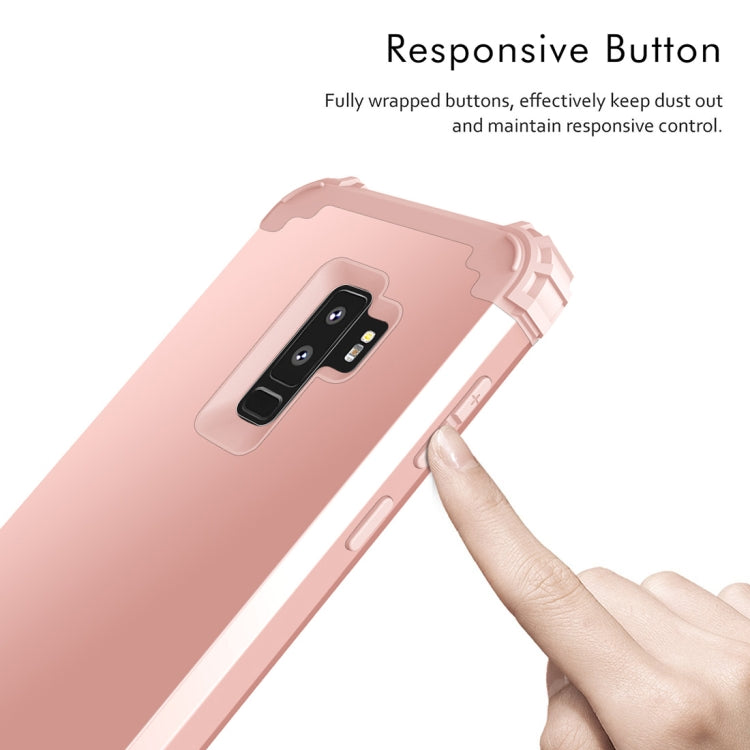 For Galaxy S9+ Dropproof 3 in 1 No Gap in the Middle Silicone Sleeve Protective Case