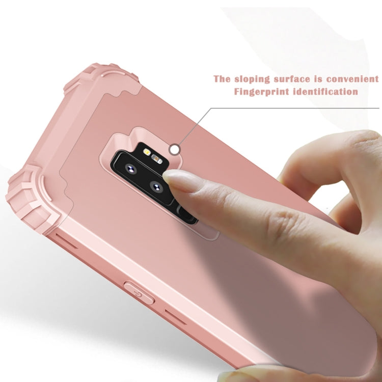 For Galaxy S9+ Dropproof 3 in 1 No Gap in the Middle Silicone Sleeve Protective Case