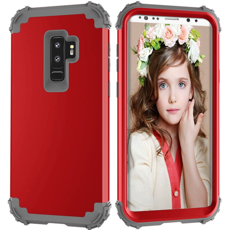 For Galaxy S9+ Dropproof 3 in 1 No Gap in the Middle Silicone Sleeve Protective Case