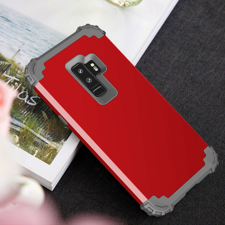 For Galaxy S9+ Dropproof 3 in 1 No Gap in the Middle Silicone Sleeve Protective Case