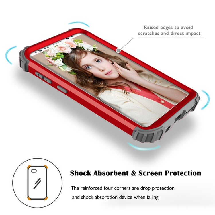 For Galaxy S9+ Dropproof 3 in 1 No Gap in the Middle Silicone Sleeve Protective Case