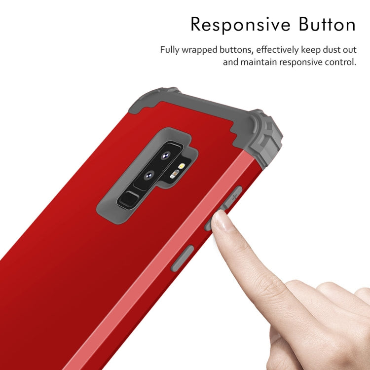 For Galaxy S9+ Dropproof 3 in 1 No Gap in the Middle Silicone Sleeve Protective Case
