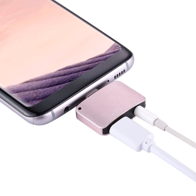 USB-C / Type-C Male to USB-C / Type-C Female Charger & 3.5mm Female Audio Adapter, For Galaxy S8 & S8 + / LG G6 / Huawei P10 & P10 Plus / Oneplus 5 / Xiaomi Mi6 & Max 2 and other Smartphones