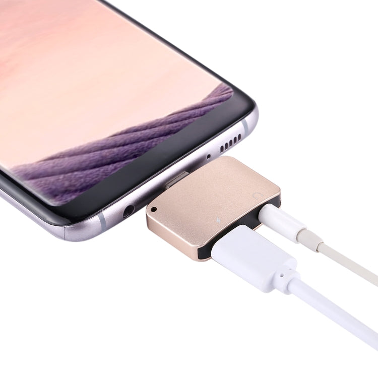 USB-C / Type-C Male to USB-C / Type-C Female Charger & 3.5mm Female Audio Adapter, For Galaxy S8 & S8 + / LG G6 / Huawei P10 & P10 Plus / Oneplus 5 / Xiaomi Mi6 & Max 2 and other Smartphones