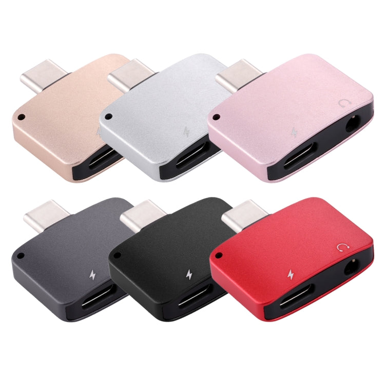 USB-C / Type-C Male to USB-C / Type-C Female Charger & 3.5mm Female Audio Adapter, For Galaxy S8 & S8 + / LG G6 / Huawei P10 & P10 Plus / Oneplus 5 / Xiaomi Mi6 & Max 2 and other Smartphones