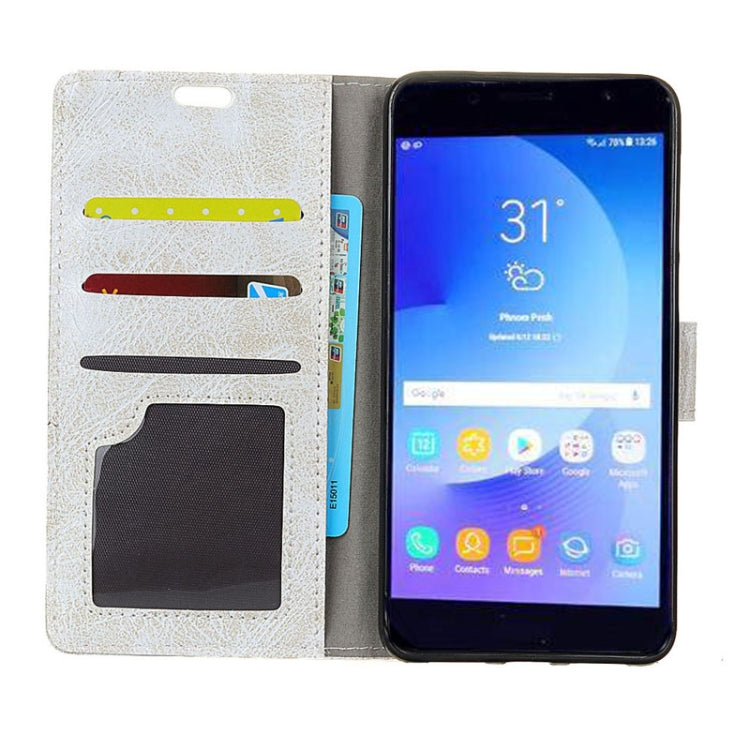 For Galaxy C7 (2017) / J7 Plus / C8 PU Leather Protective Back Cover Case with Holder & Card Slots & Wallet
