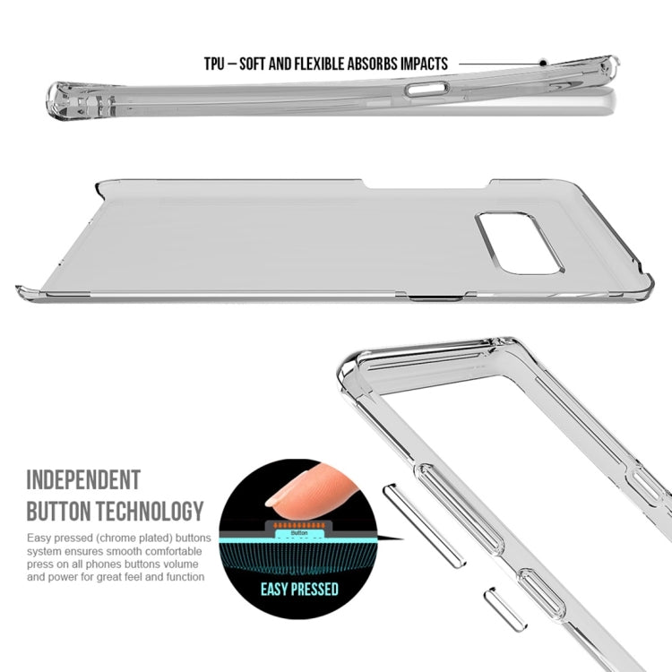For Galaxy Note 8 PC + TPU Transparent Shockproof Protective Back Cover Case