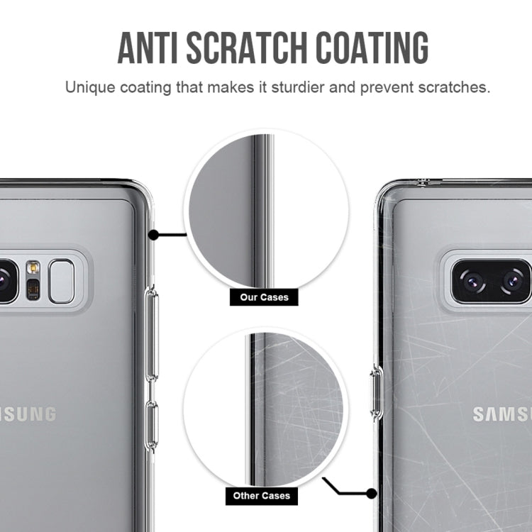 For Galaxy Note 8 PC + TPU Transparent Shockproof Protective Back Cover Case