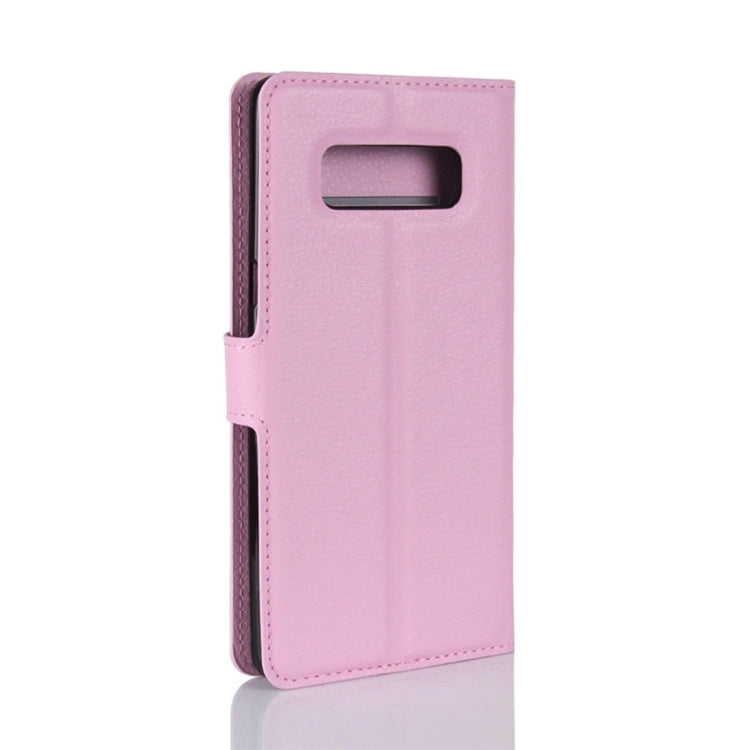 For Galaxy Note 8 Litchi Texture Horizontal Flip Leather Case with Holder & Card Slots & Wallet