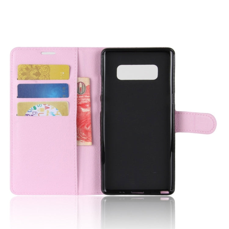 For Galaxy Note 8 Litchi Texture Horizontal Flip Leather Case with Holder & Card Slots & Wallet