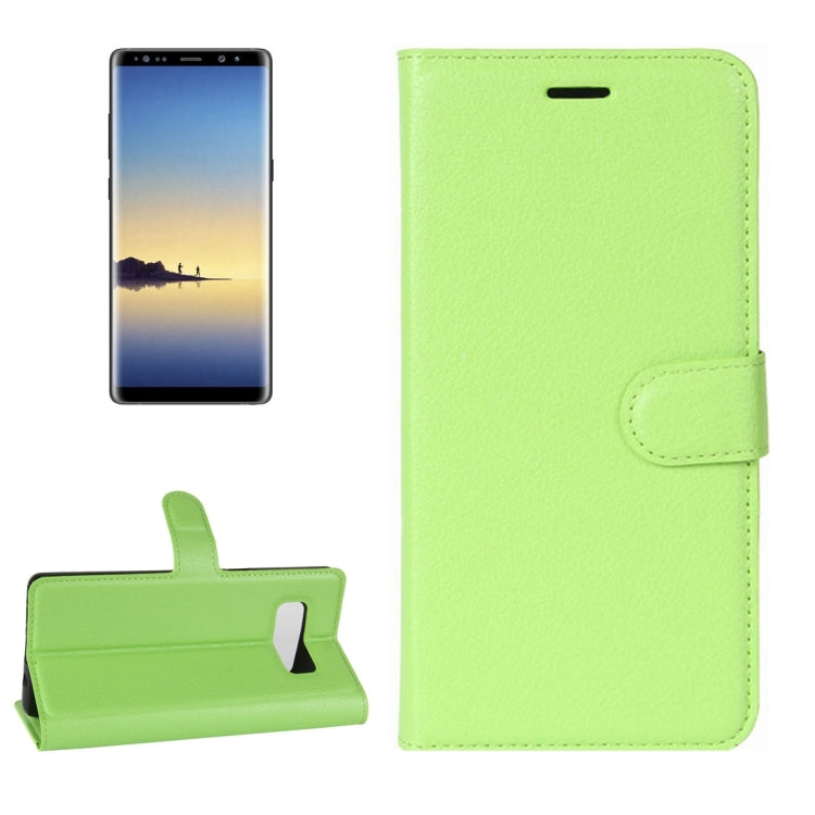 For Galaxy Note 8 Litchi Texture Horizontal Flip Leather Case with Holder & Card Slots & Wallet