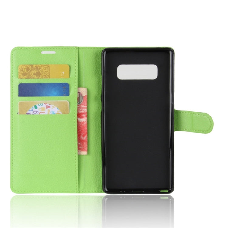 For Galaxy Note 8 Litchi Texture Horizontal Flip Leather Case with Holder & Card Slots & Wallet