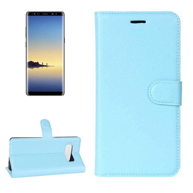 For Galaxy Note 8 Litchi Texture Horizontal Flip Leather Case with Holder & Card Slots & Wallet