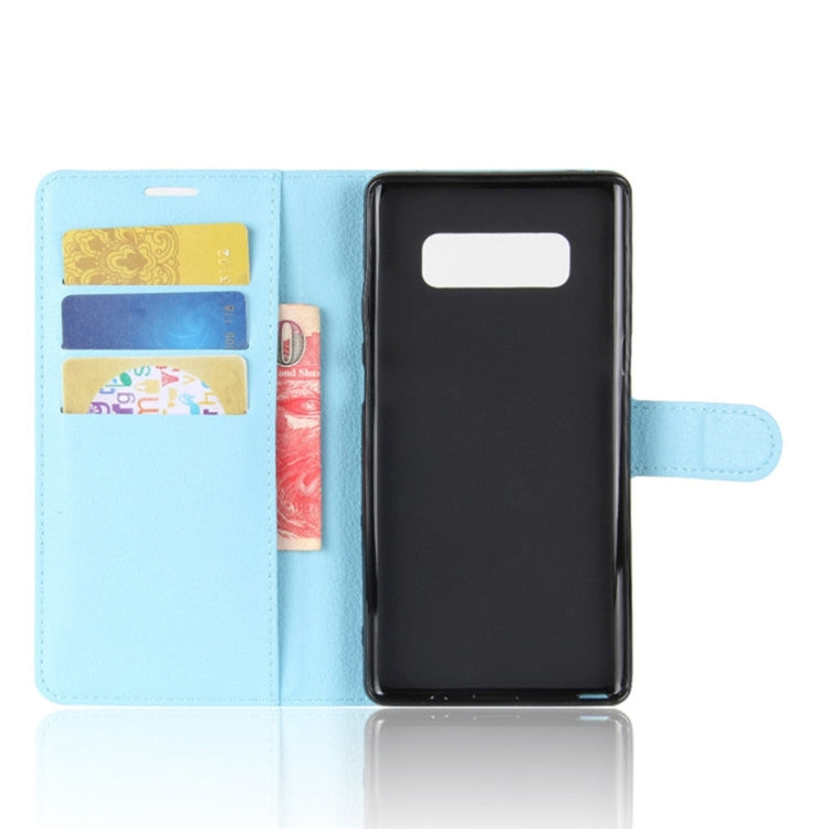 For Galaxy Note 8 Litchi Texture Horizontal Flip Leather Case with Holder & Card Slots & Wallet