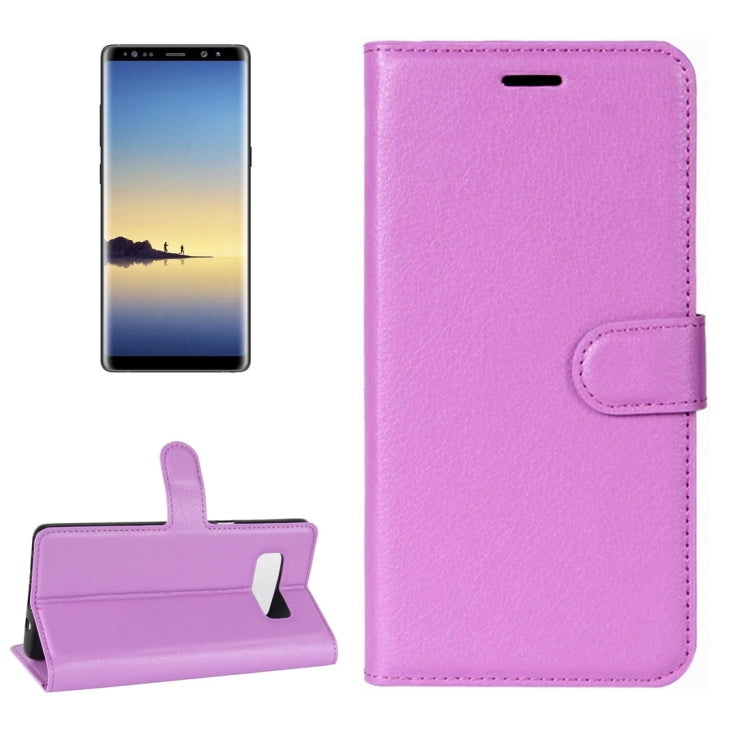 For Galaxy Note 8 Litchi Texture Horizontal Flip Leather Case with Holder & Card Slots & Wallet