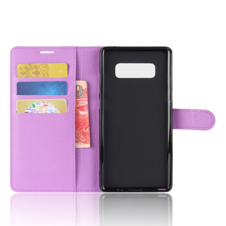 For Galaxy Note 8 Litchi Texture Horizontal Flip Leather Case with Holder & Card Slots & Wallet