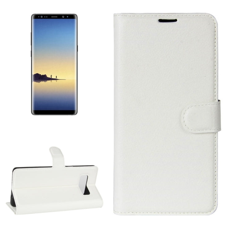 For Galaxy Note 8 Litchi Texture Horizontal Flip Leather Case with Holder & Card Slots & Wallet