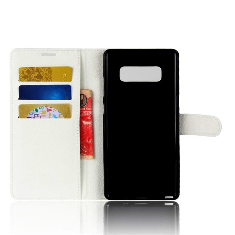 For Galaxy Note 8 Litchi Texture Horizontal Flip Leather Case with Holder & Card Slots & Wallet