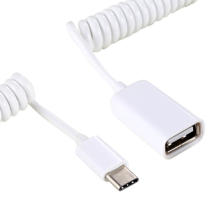 Type C Male to USB A Female Adapter OTG Cable(White), for Macbook Pro, Galaxy S9/S9+, Note8 and More