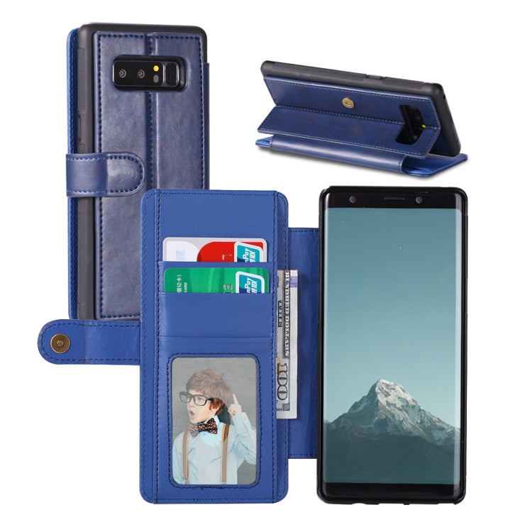 For Galaxy Note 8 Detachable Retro PU Leather Texture Horizontal Flip Protective Leather Case with Card Slots & Holder & Wallet & Photo Frame