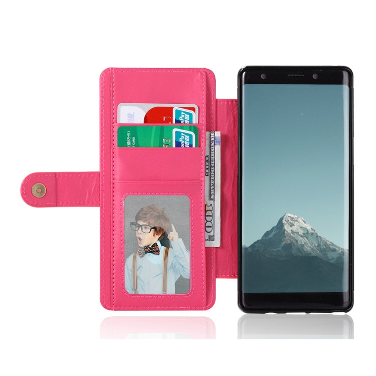 For Galaxy Note 8 Detachable Retro PU Leather Texture Horizontal Flip Protective Leather Case with Card Slots & Holder & Wallet & Photo Frame