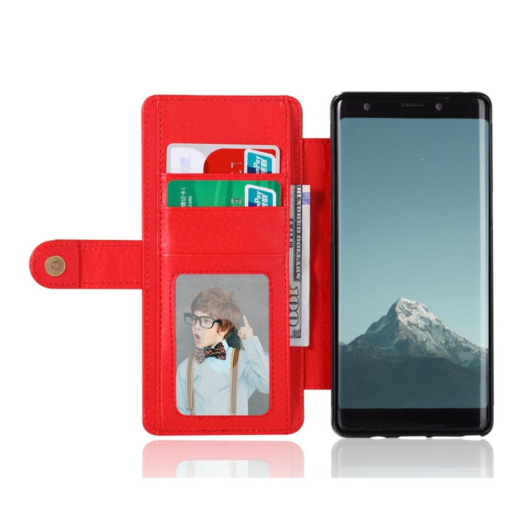 For Galaxy Note 8 Detachable Retro PU Leather Texture Horizontal Flip Protective Leather Case with Card Slots & Holder & Wallet & Photo Frame