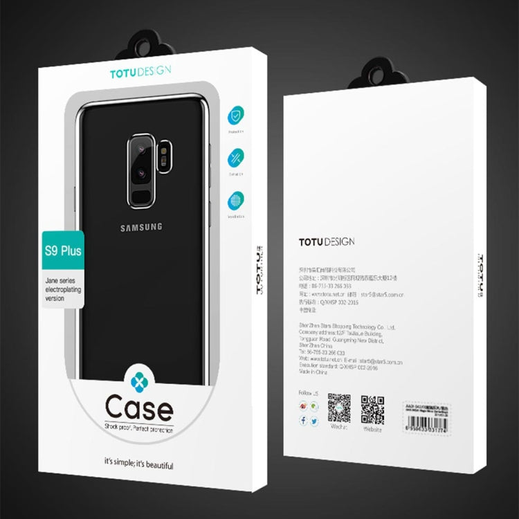 TOTUDESIGN Jane Series for Galaxy S9+ Electroplating TPU Protective Back Case (Silver)